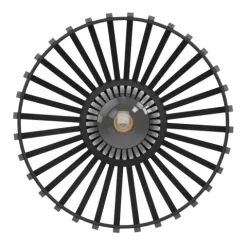 Candeeiro de teto com abajur redondo em metal preto MOGANO EGLO 900792