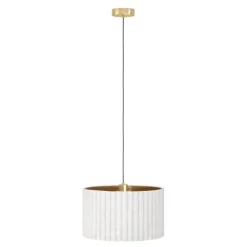 Candeeiro de teto com abajur redondo de veludo branco TAMARESCO EGLO 39765