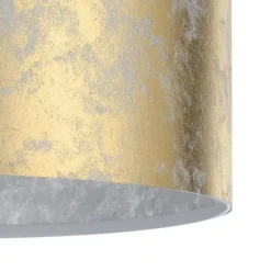 Candeeiro de teto com abajur redondo em tecido e acabamento em folha de ouro VISERBELLA EGLO 97643