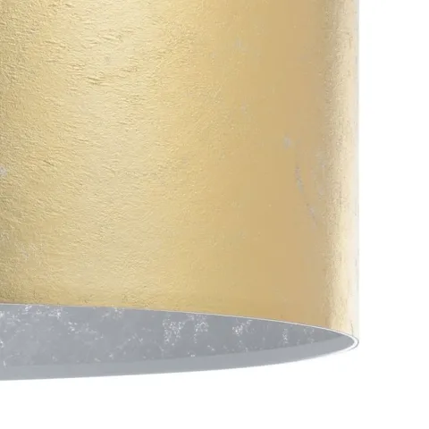 Candeeiro de teto com abajur redondo em tecido e folha de ouro VISERBELLA EGLO 97644