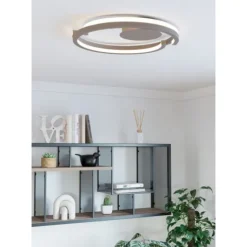 Candeeiro de teto com anel aberto e LED regulável MEZZOMONTE EGLO 901823