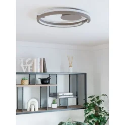 Candeeiro de teto com anel aberto e LED regulável MEZZOMONTE EGLO 901823