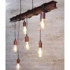 Candeeiro de teto com barra de metal castanho-ferrugem TOWNSHEND 4 EGLO 49859
