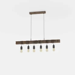 Candeeiro de teto com barra de metal castanho-ferrugem TOWNSHEND 4 EGLO 49859