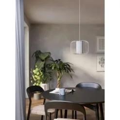 Candeeiro de teto com difusor em arame e cilindro têxtil TERRAROSA EGLO 900867