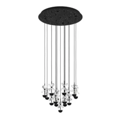 Candeeiro de teto com 15 elementos luminosos em vidro PIANOPOLI 2 EGLO 390277