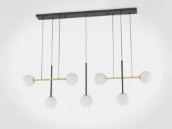 Candeeiro de teto com 7 esferas vidro opalino PAZ EGLO 390178