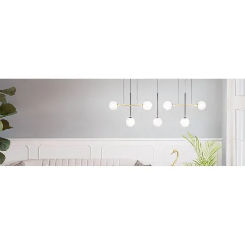 Candeeiro de teto com 7 esferas vidro opalino PAZ EGLO 390178