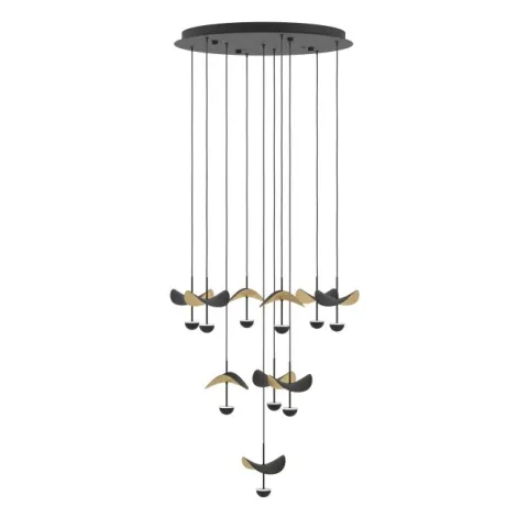 Candeeiro de teto com folhas douradas e LEDs reguláveis DRACERA EGLO 390339