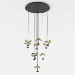Candeeiro de teto com folhas douradas e LEDs reguláveis DRACERA EGLO 390339