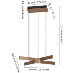 Candeeiro de teto com iluminação ajustável FOLCINO-Z - Eglo