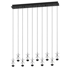 Candeeiro de teto com 10 LEDs e vidro decorativo PIANOPOLI 2 EGLO 390278