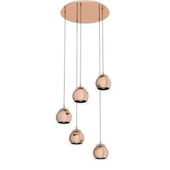 Candeeiro de teto com 5 lâminas de vidro transparente ROCAMAR EGLO 98595