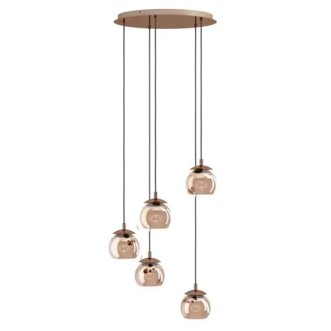 Candeeiro de teto com 5 lâminas de vidro transparente ROCAMAR EGLO 98595