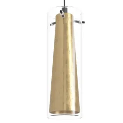 Candeeiro de teto com quatro abajures de vidro dourado PINTO GOLD EGLO 97653