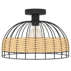 Candeeiro de teto com rotim natural ANWICK EGLO 43398
