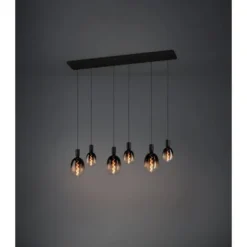Candeeiro de teto com 6 suportes E27 preto COTILLAS EGLO 390268