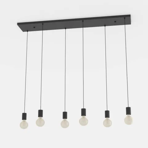 Candeeiro de teto com 6 suportes E27 preto COTILLAS EGLO 390268