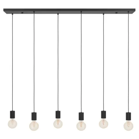 Candeeiro de teto com 6 suportes E27 preto COTILLAS EGLO 390268
