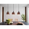 Candeeiro de teto com três abajures geométricos em metal preto ROCCAFORTE EGLO 97846