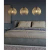 Candeeiro de teto com três abajures de arame dourado VENEZUELA EGLO 900167