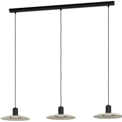 Candeeiro de teto com três cabeças em madeira natural MAYAZES EGLO 39912