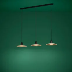 Candeeiro de teto com três cabeças em madeira natural MAYAZES EGLO 39912