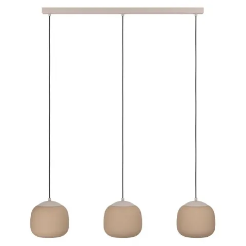 Candeeiro de teto com três cúpulas de vidro acetinado COMINIO EGLO 900894