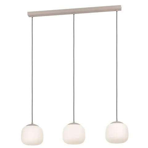 Candeeiro de teto com três cúpulas de vidro acetinado COMINIO EGLO 900894