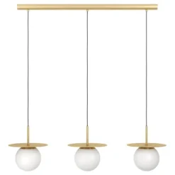 Candeeiro de teto com três esferas de vidro opalino ARENALES EGLO 39953