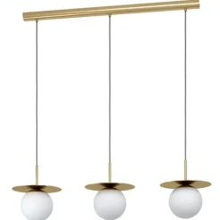 Candeeiro de teto com três esferas de vidro opalino ARENALES EGLO 39953