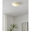 Candeeiro de Teto com Vidro Branco Acetinado e Metal MARS 1 EGLO 89239
