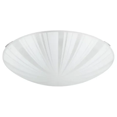 Candeeiro de Teto com Vidro Branco Acetinado e Metal MARS 1 EGLO 89239