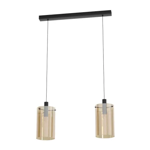 Candeeiro de teto com vidro âmbar POLVERARA EGLO 39538