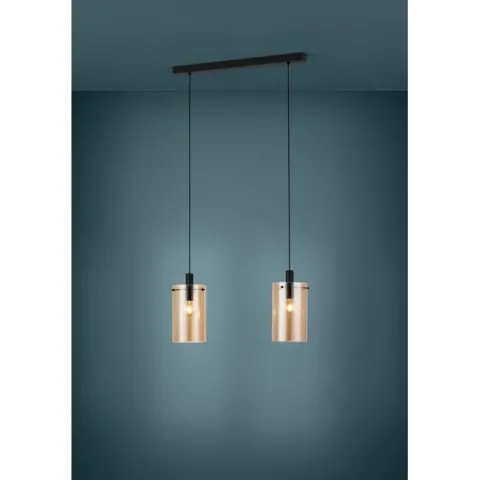 Candeeiro de teto com vidro âmbar POLVERARA EGLO 39538