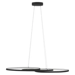 Candeeiro de teto elegante em alumínio e aço preto GIANELLA EGLO 900948