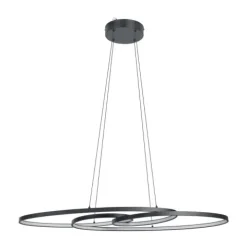 Candeeiro de teto elegante em alumínio e aço preto GIANELLA EGLO 900948