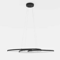 Candeeiro de teto elegante em alumínio e aço preto GIANELLA EGLO 900948