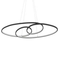 Candeeiro de teto elegante em alumínio e aço preto GIANELLA EGLO 900948