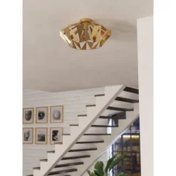 Candeeiro de teto em forma de diamante dourado CARLTON EGLO 43908