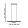 Candeeiro de teto em madeira de pinho e metal preto BOYAL EGLO 99624