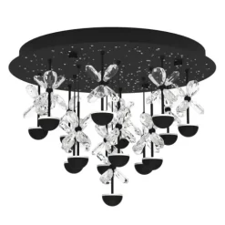Candeeiro de teto em metal preto com vidro transparente PIANOPOLI 2 EGLO 390275