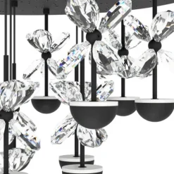 Candeeiro de teto em metal preto com vidro transparente PIANOPOLI 2 EGLO 390275