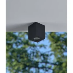 Candeeiro de teto exterior preto quadrado TORRECOLA EGLO 901029