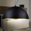 Candeeiro de Teto GAETANO 1 Preto com Interior Dourado 38 cm EGLO 94935