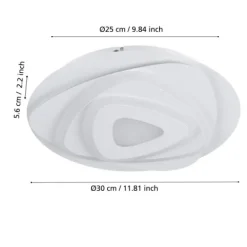Candeeiro de teto LED branco com design orgânico PALAGIANO EGLO 900863