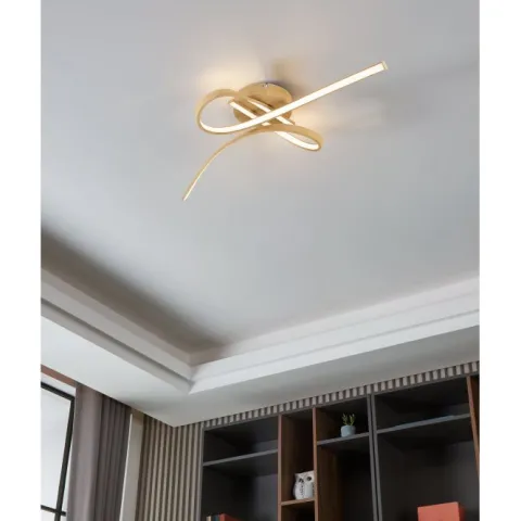 Candeeiro de Teto LED com Acabamento em Madeira SELVINA 2 EGLO 901103