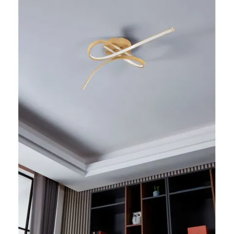 Candeeiro de Teto LED com Acabamento em Madeira SELVINA 2 EGLO 901103