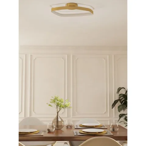 Candeeiro de teto LED com acabamento em latão escovado VALLEROSA EGLO 900916