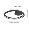 Candeeiro de teto LED com anel aberto curvo preto mate MEZZOMONTE EGLO 901821